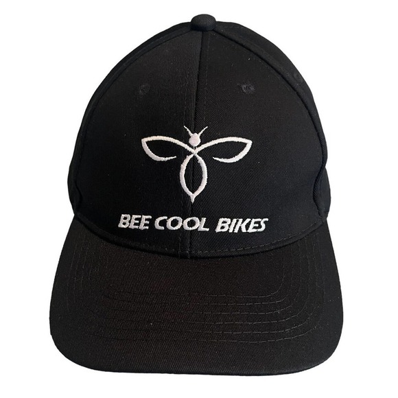 Bee Cool Bikes Unisex Bee Logo Baseball Cap Hat Black Strap Back Adjustable New - Picture 1 of 6